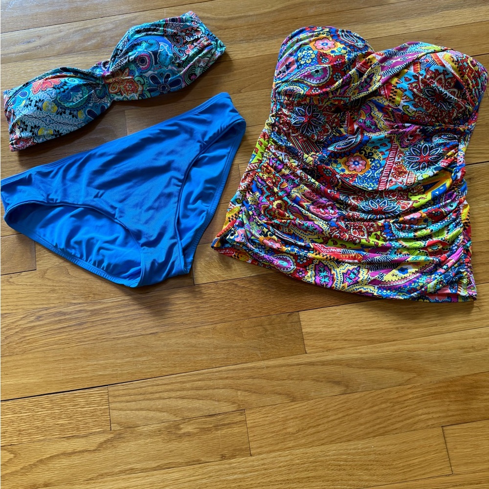 Colorful Floral Women's Swimwear Set